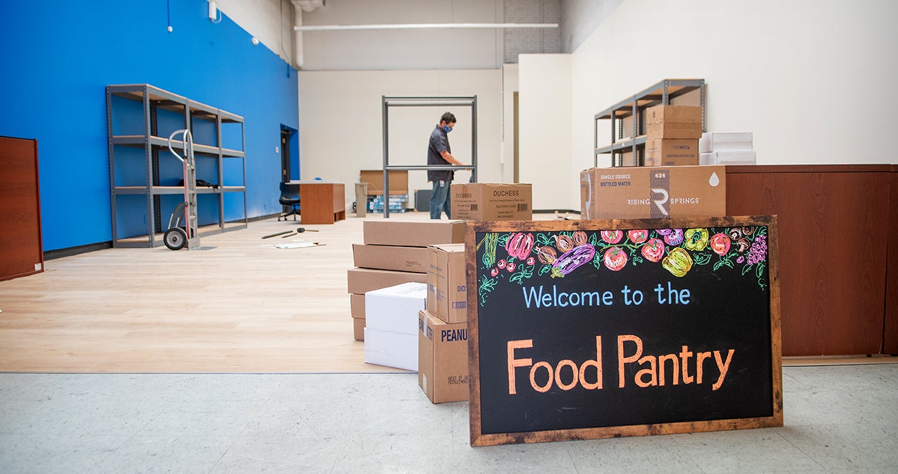 Food pantry under construction