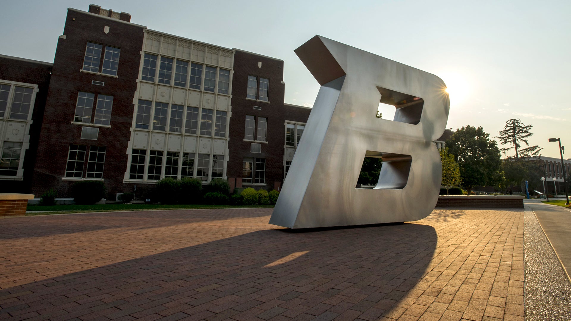 B sculpture, Administration Plaza, Carrie Quinney photo
