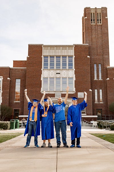The first class of PEERS graduates - Carter Anderson, Ryan McKay, Spencer Wheat, and Ian Peachey.