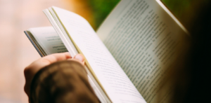 Picture of half opened book