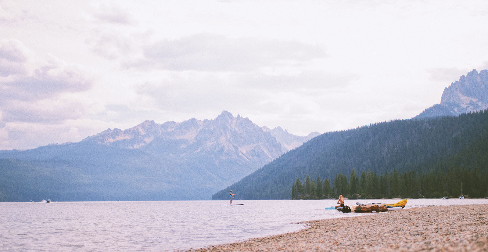 Lake with sawtooth range in the background