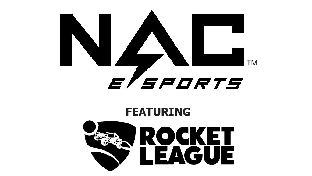NAC e sports logo with Rocket League's logo.