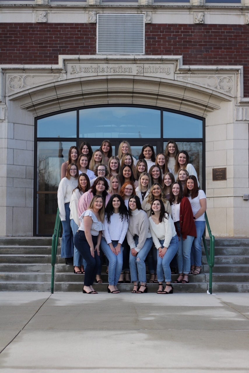 Alpha Omicron Pi group members