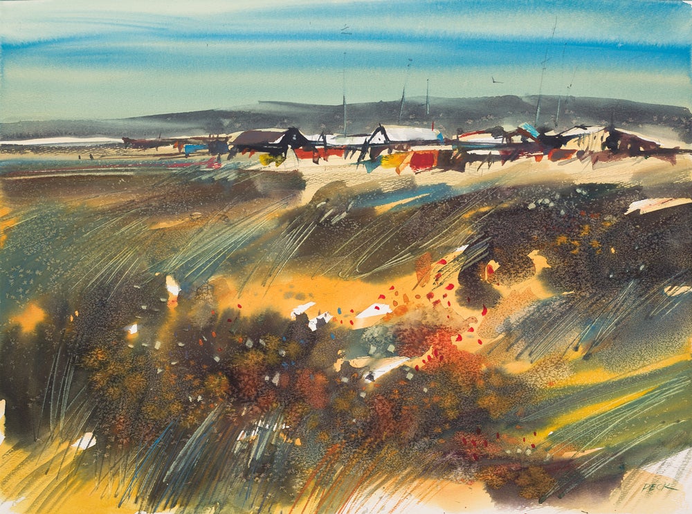 Digital scan of Peck watercolor