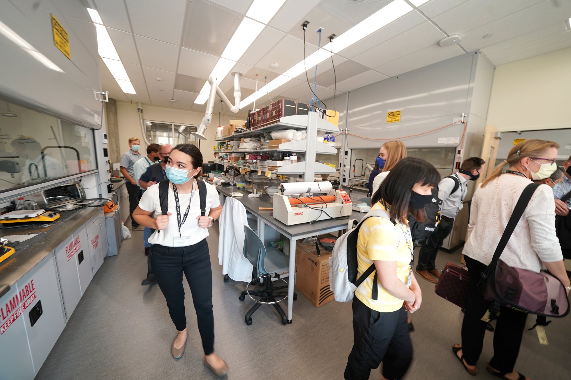 BUILD Dairy event participants tour Boise State labs. Photo provided by BUILD Dairy Program.