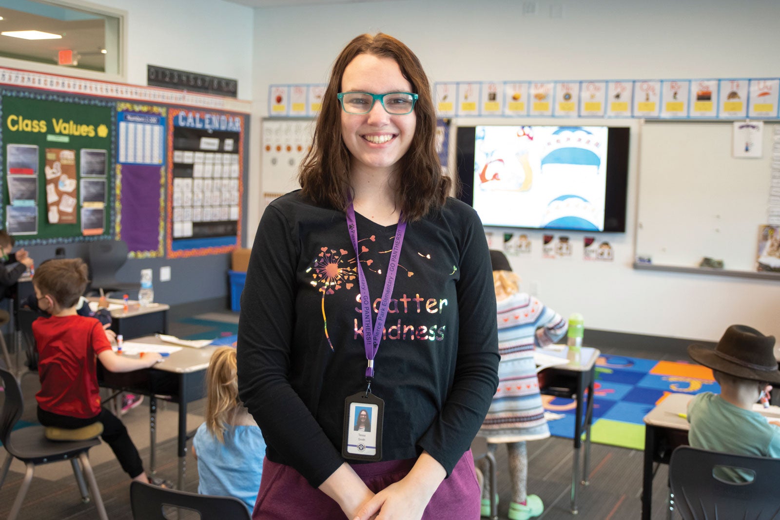 Tessa Smith in her classroom