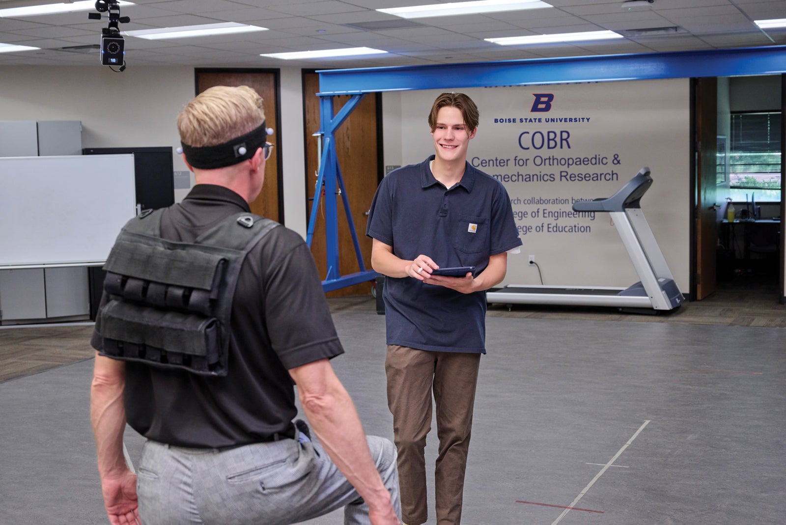Wenzel working with a patient in COBR lab