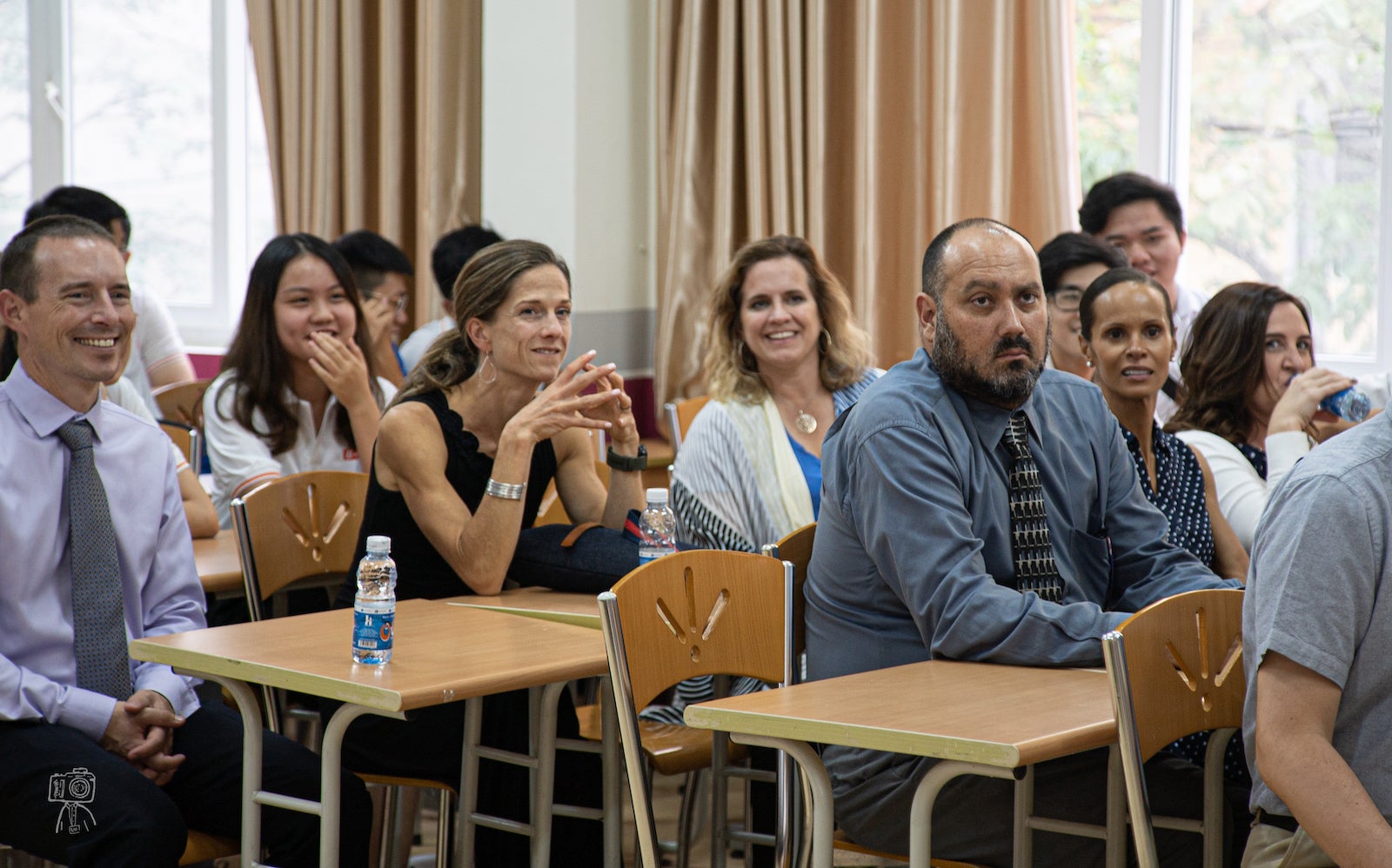Executive MBA students visit Hanoi, Vietnam (from left to right): Shannon Boroff, Elizabeth Herrick, Holly Davis, John Aguilera, Nicole Washington and Sara Robinson.