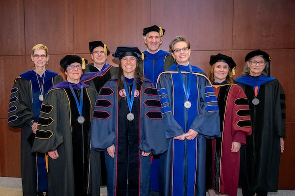 Endowed chairs installation, Skaggs Hall, photo by Priscilla Grover