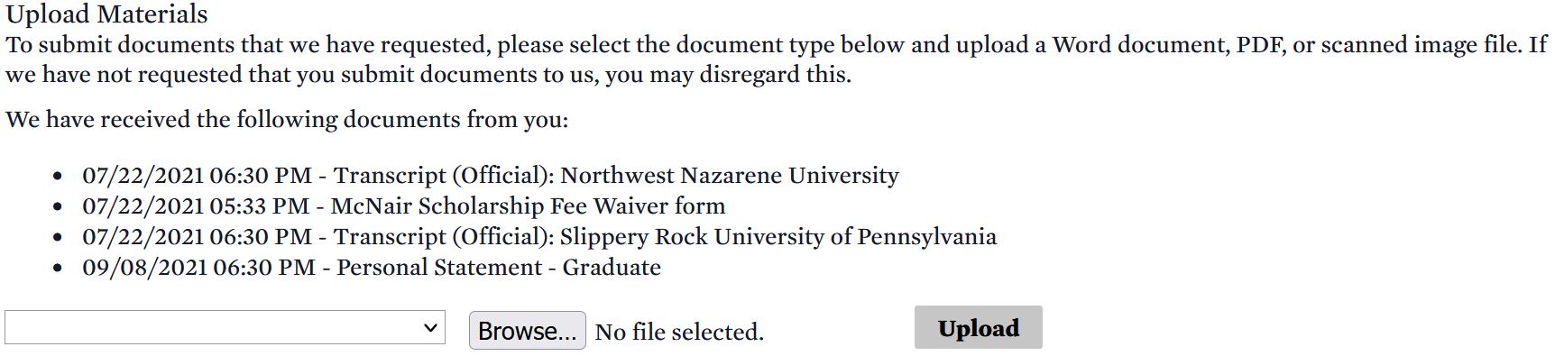 screenshot Where to upload files