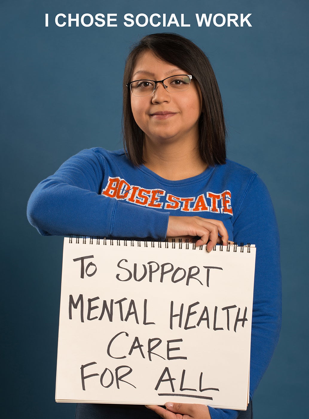 School of Social Work, Student profile portraits for marketing, Allison Corona photo.