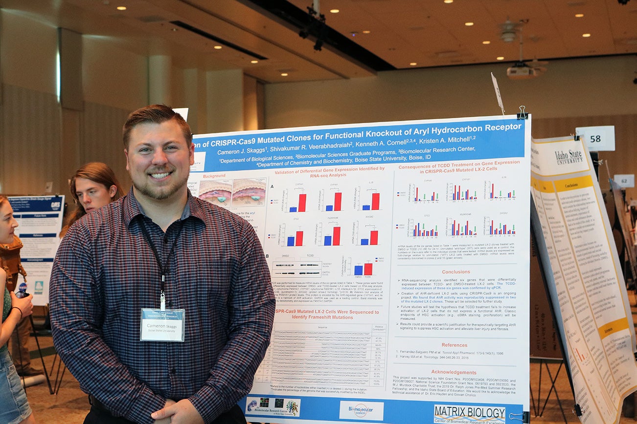Cameron presenting his research from the fellowship.