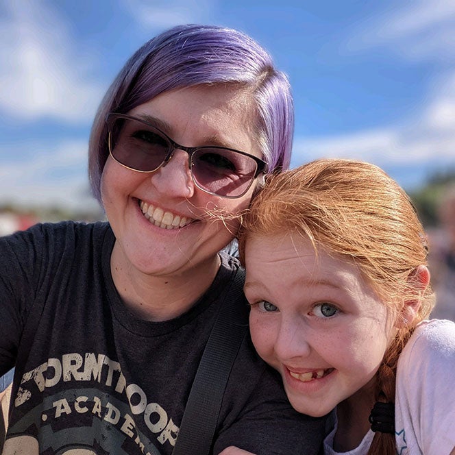 Anaysha Hawks with her daughter