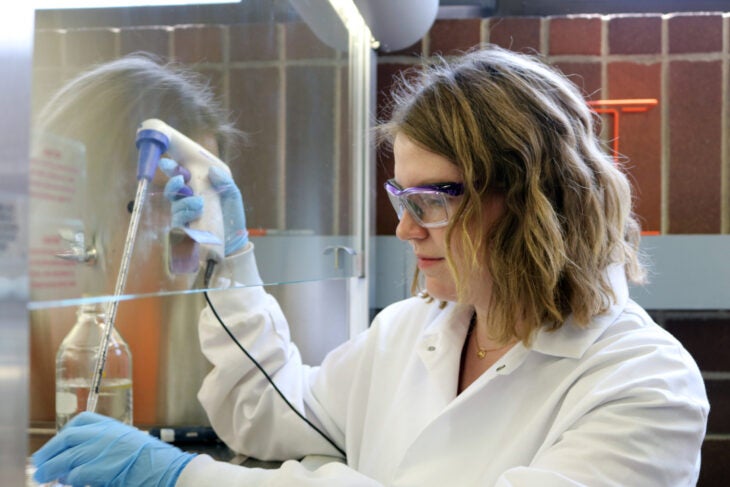 Madison Sullivan in lab
