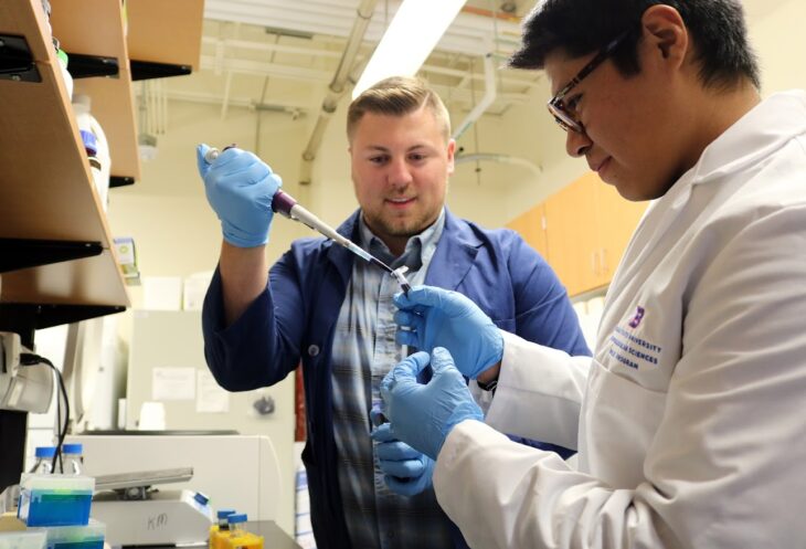 Cameron Skaggs in lab
