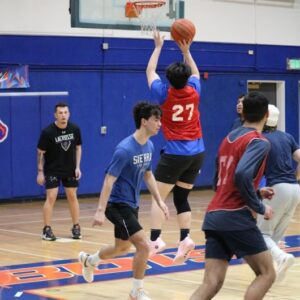 Aidan Roth rises up to shoot the ball