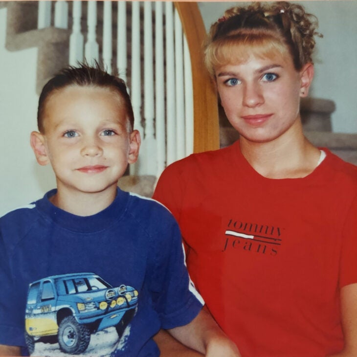 Trevor Lee and Brittany Kroes as children. 