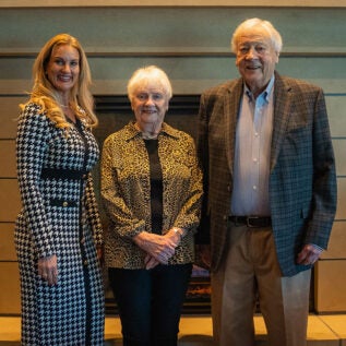 Amanda Leightner with Kay and David Merrick