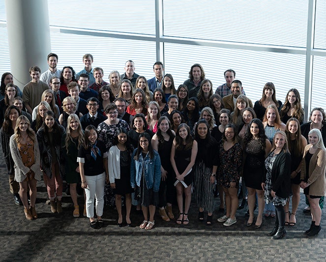 Honors graduates pose for a group photo