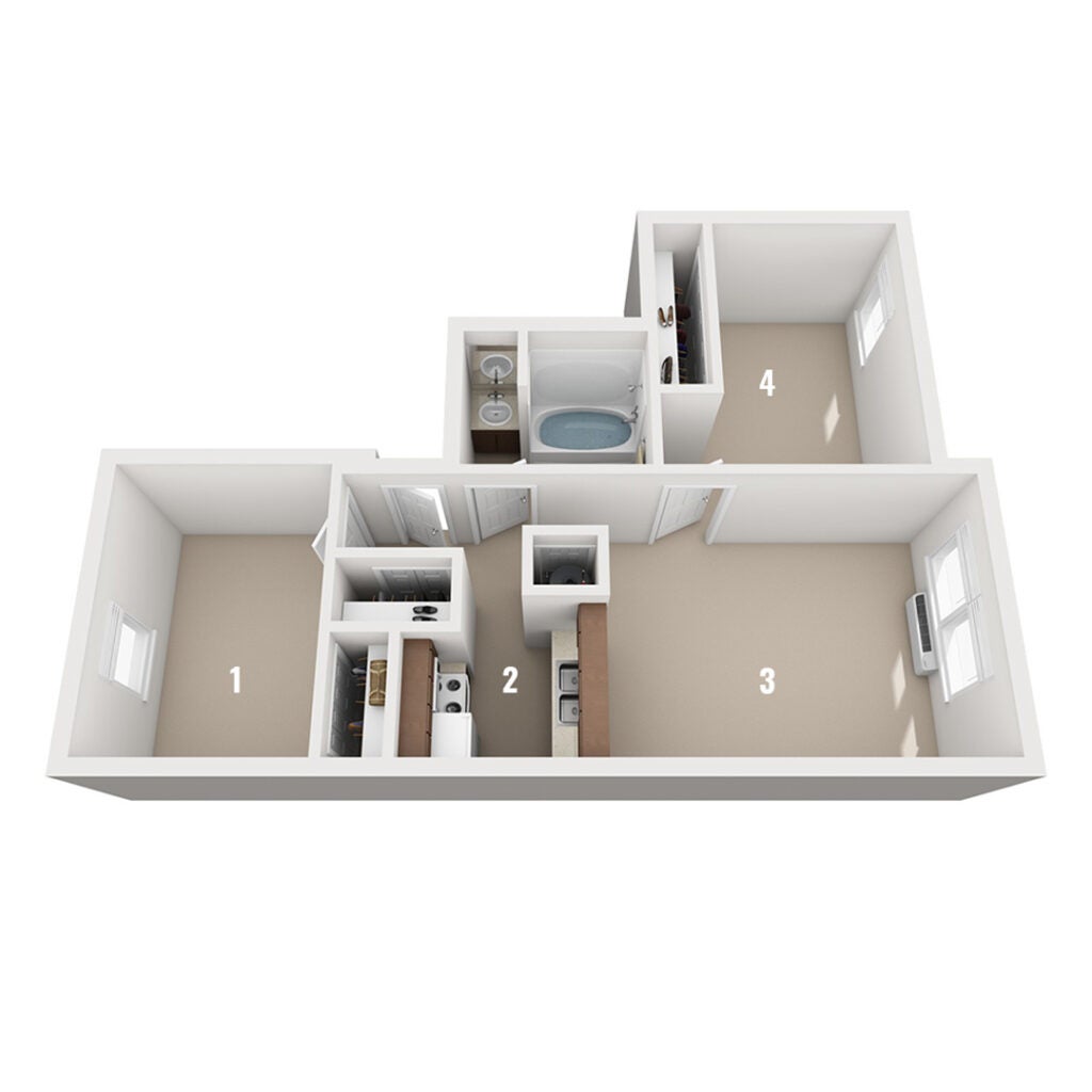 2 bedroom apartment floor plan