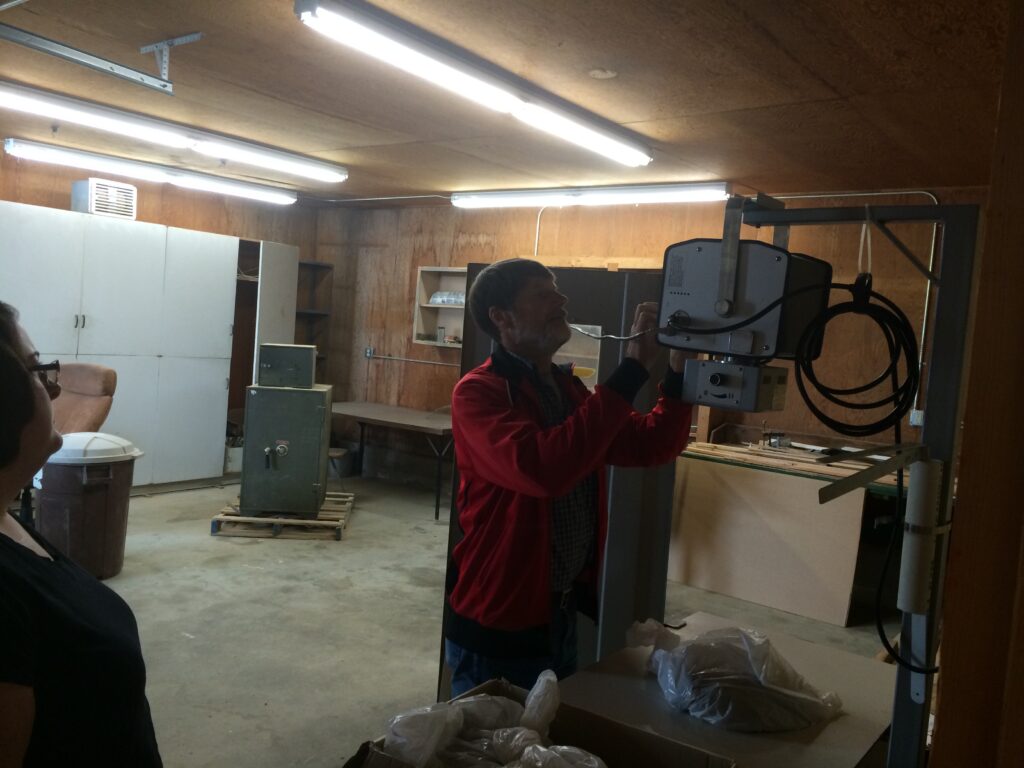 Mark begins the investigation with an x-ray of the evidence