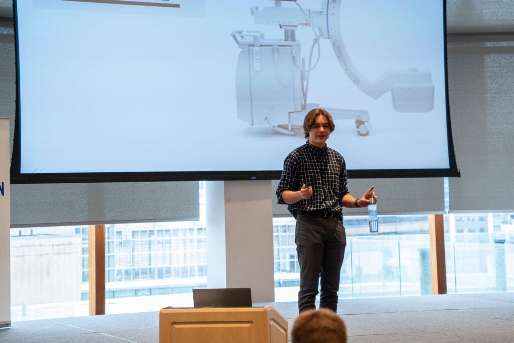 SeeArns pitching at Idaho Entrepreneur Challenge