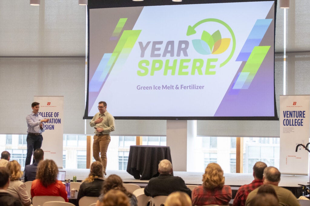 Rylan and Collin of YearSphere pitching at Idaho Entrepreneur Challenge