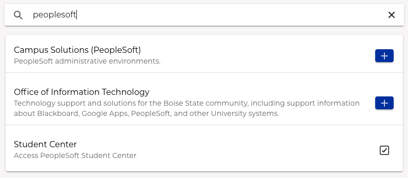 Search for Peoplesoft
