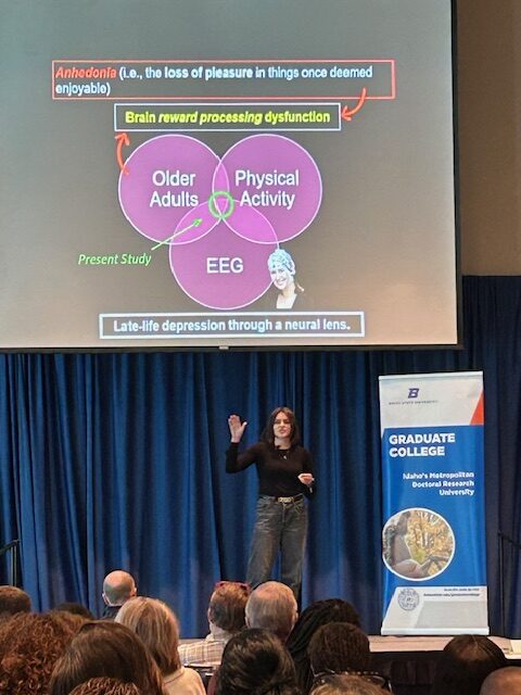 Jet Taylor presenting thesis