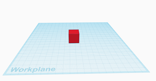 cube in workplane