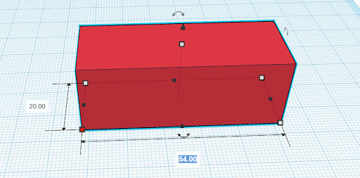 Shape stretched to form rectangular prism