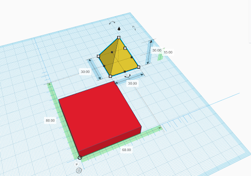 Shape measurements displayed within work plane