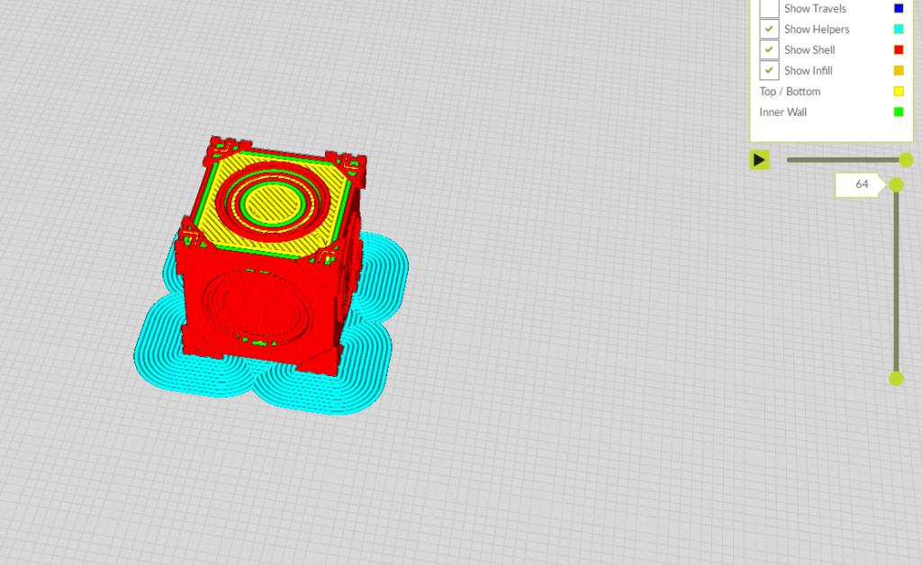 brim example in work plane