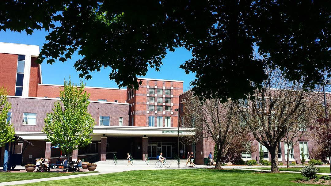Albertsons Library front steps