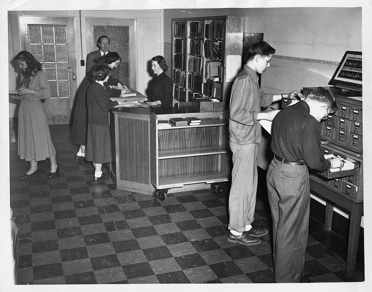 Students in Old Library