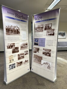 panel of WWII exhibit called Enemy Alien Files about the Japanese American experience during WW11