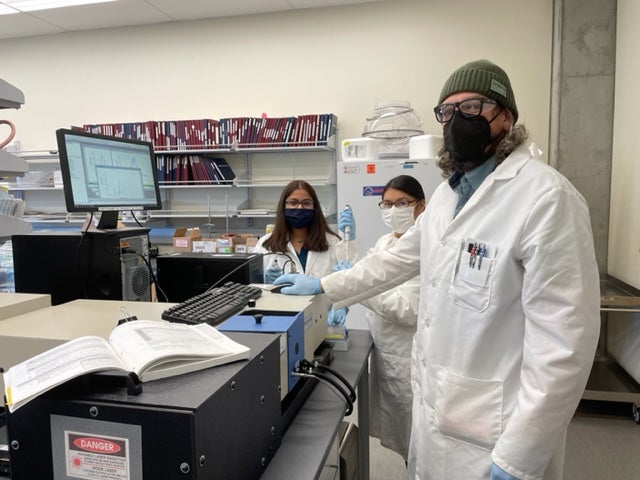 Researchers in the lab