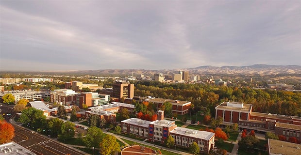 Aerial photo of campus