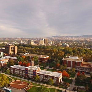 Aerial photo of campus