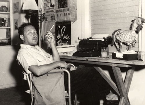 Image of Tennessee Williams in Florida in the 1950s.