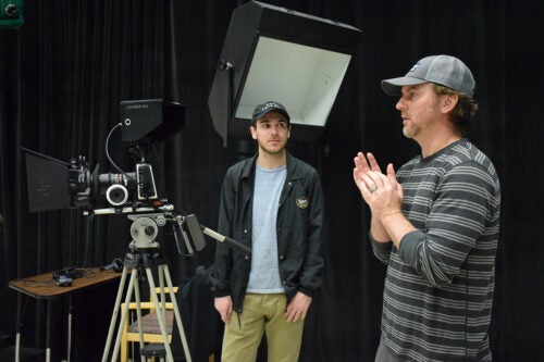 Student Tyler Maynard and Prof. Ryan Cannon