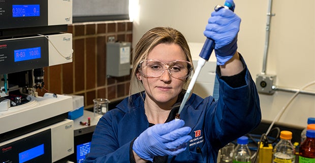 Maranda in the lab