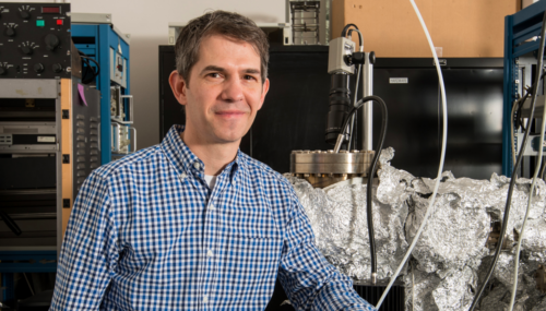 Graugnard posing in a lab