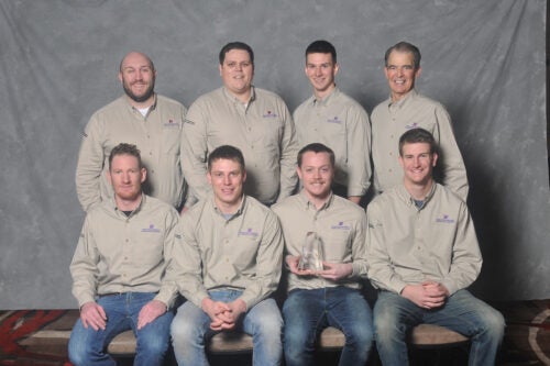 A group of guys in matching shirts