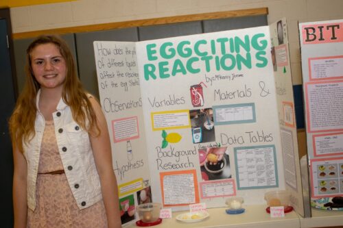 Student science fair participant