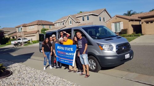 Ron Ordona and his crew on their way to graduation.