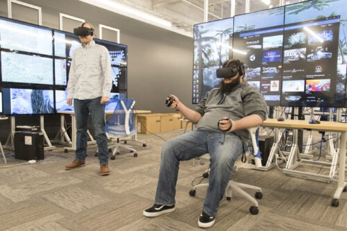 Students in virtual reality