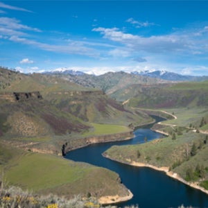 aerial of the boise river