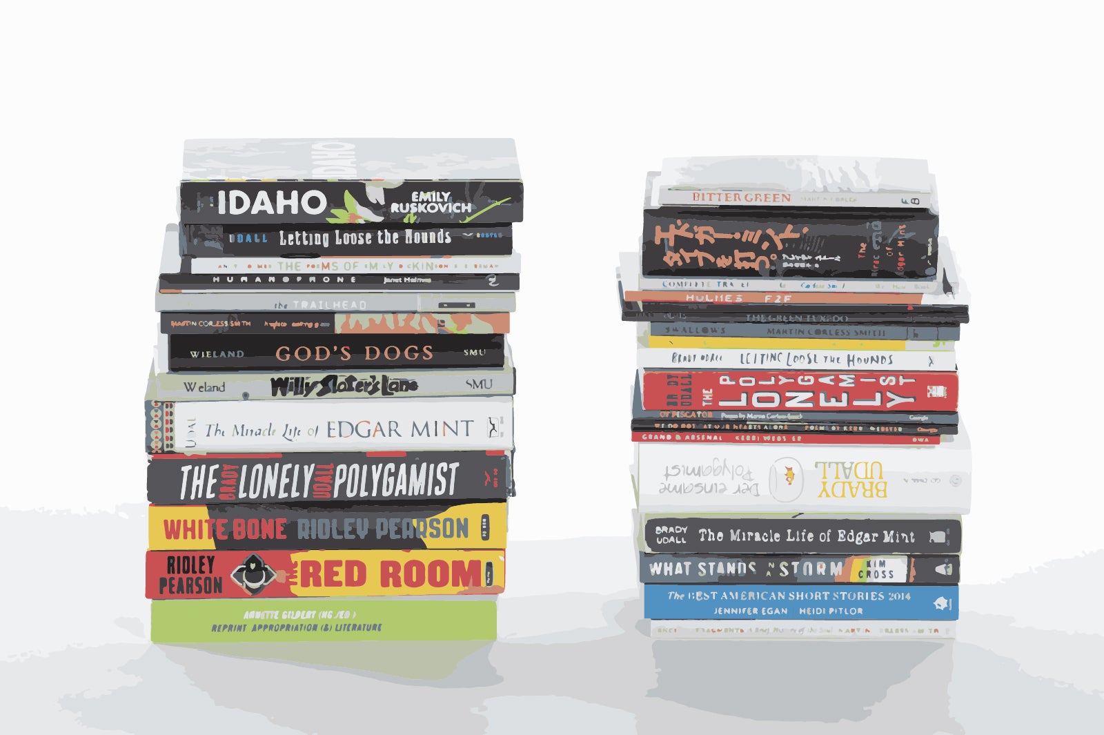 Two stacks of books