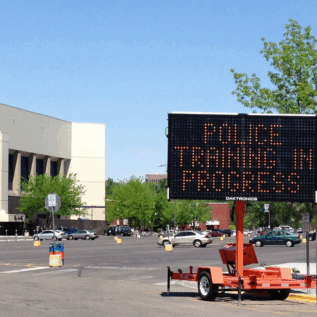 Lighted sign indicating 
